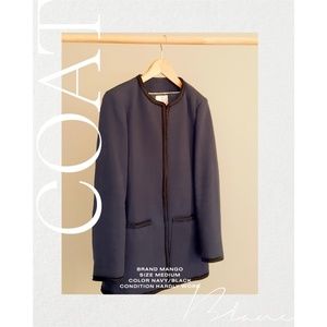 MANGO navy coat